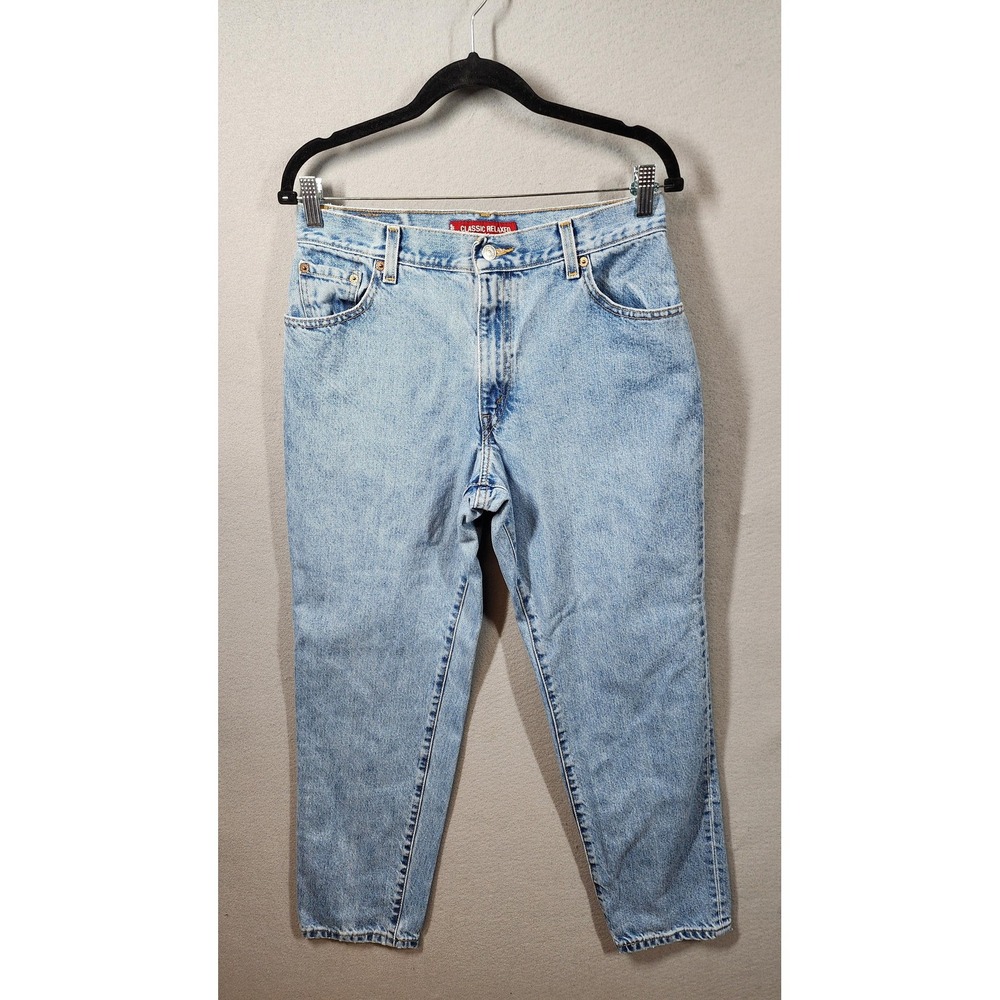 Vintage Levis 550 Relaxed Fit Tapered Leg Mom Jeans Size 12 High Rise Denim 90s